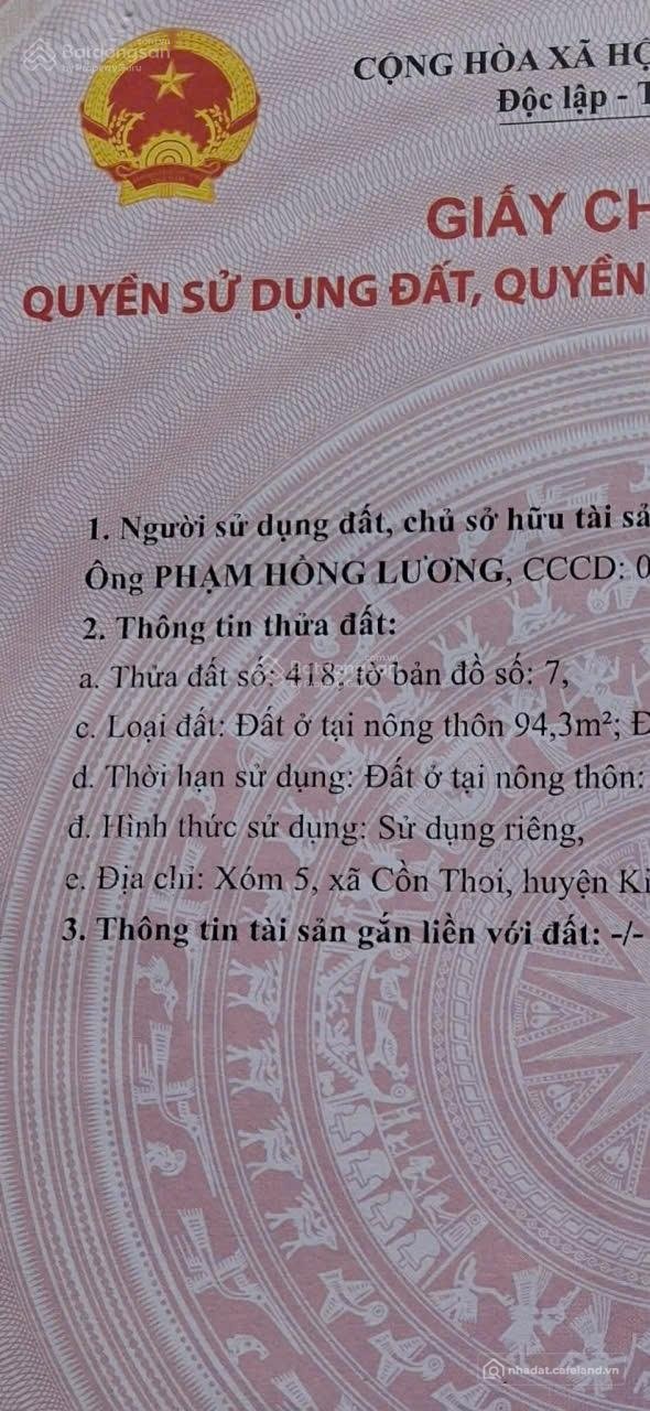Bán đất thổ cư: Bán đất giá tốt tại Kim Sơn Ninh Bình