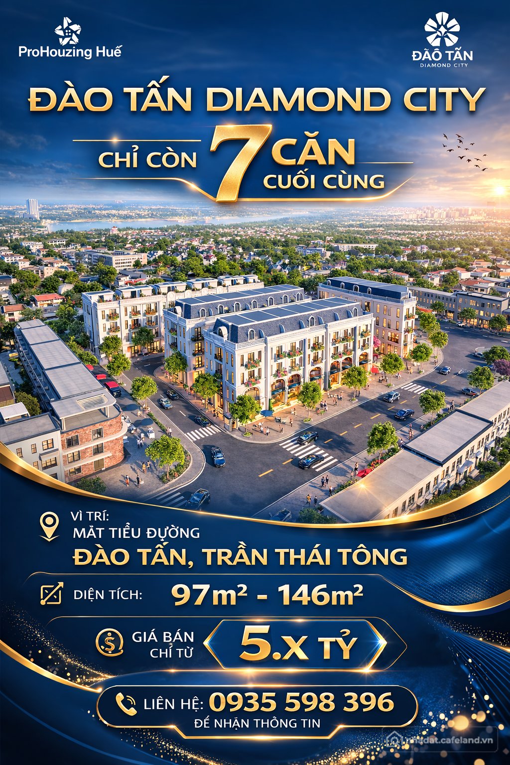 Bán nhà phố dự án: Cơ hội cuối cùng sở hữu nhà phố Đào Tấn Diamond