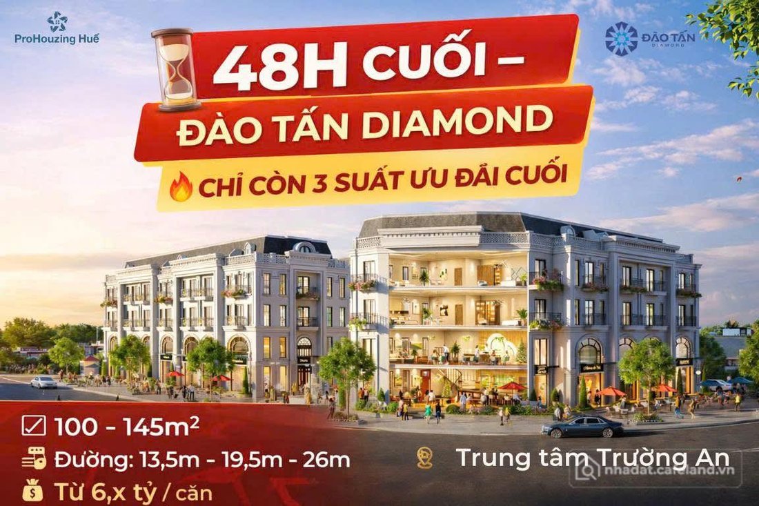 Bán nhà phố dự án: Chỉ còn duy nhất 3 căn cuối cùng tại dự án Đào Tấn Diamond