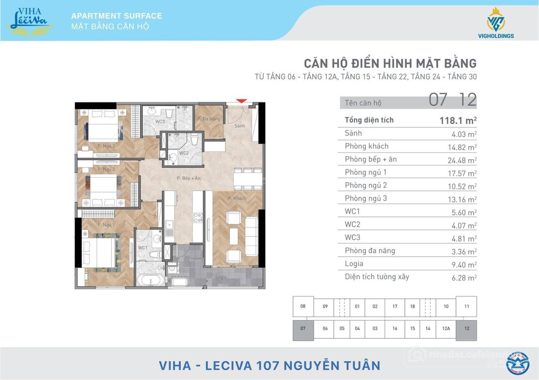 Bán căn hộ chung cư: Bán căn góc 118m2 Viha Leciva 107 Nguyễn Tuân. Sống đẳng cấ