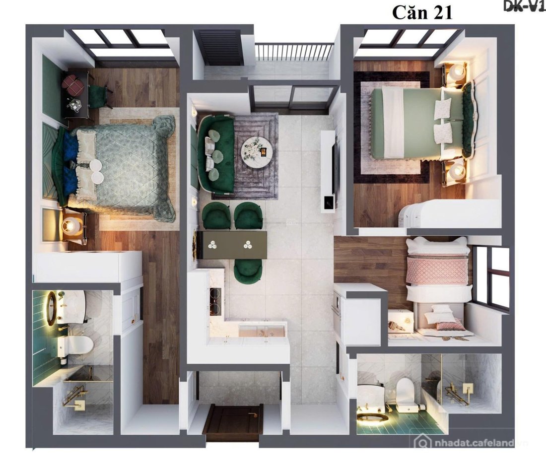 Bán căn hộ chung cư: Căn góc 2 phòng ngủ, giá chỉ 3 tỷ, full nội thất view đẹp ở