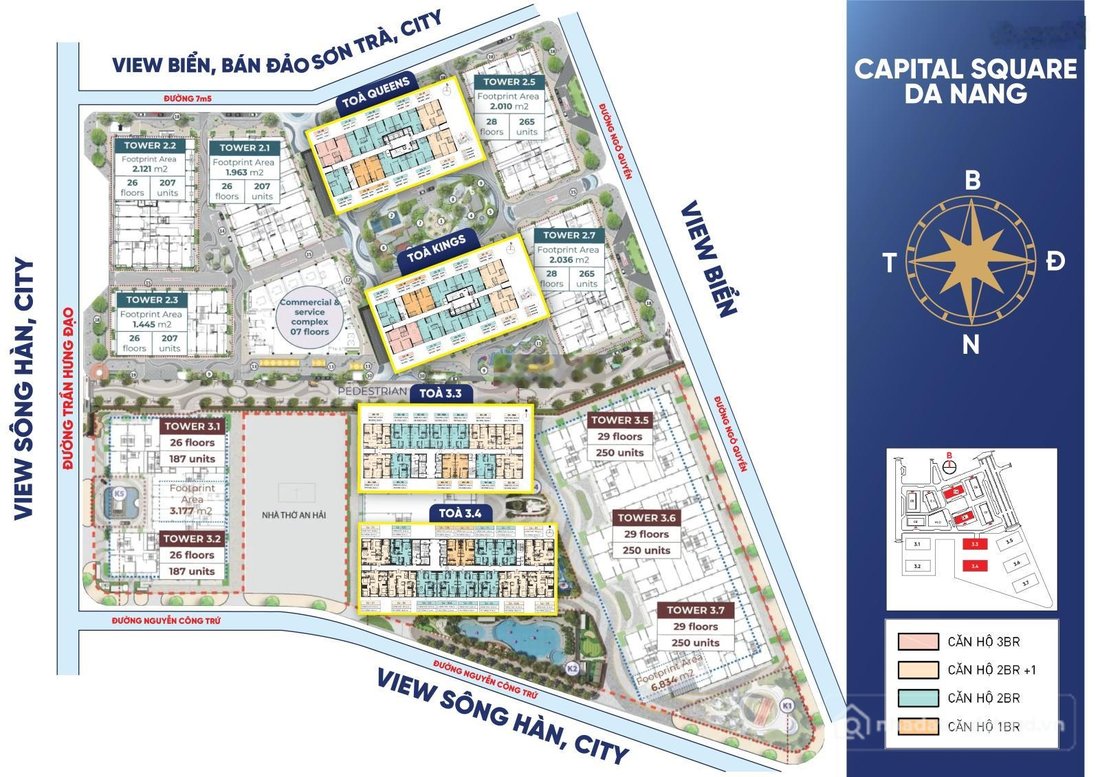 Bán căn hộ chung cư: Độc quyền Căn 1PN toà C1 Times Place - Capital Square view 