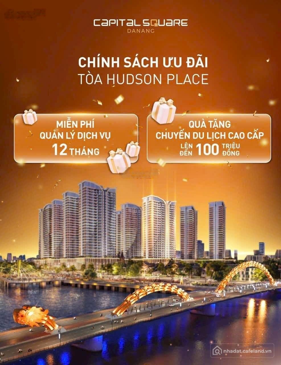 Bán căn hộ chung cư: Độc quyền 2PN view cầu Rồng S41906 Hudson Place - Capital S