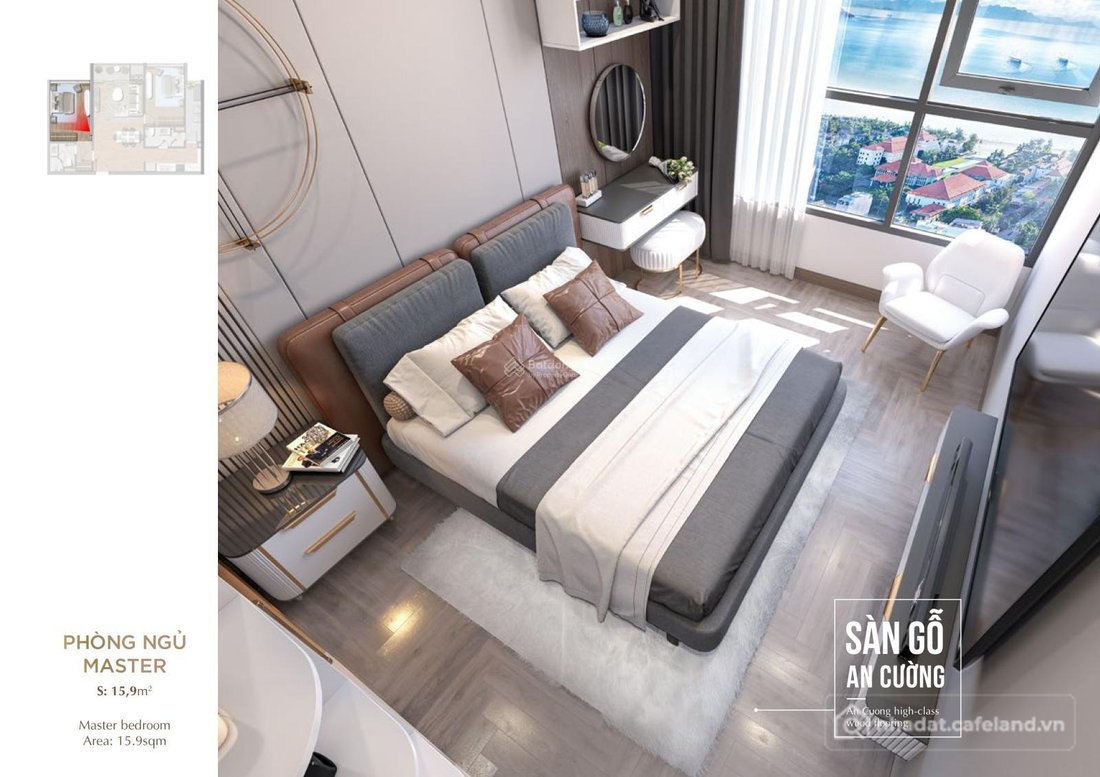 Bán căn hộ chung cư: Bán nhanh căn hộ 2PN view trực diện biển Mỹ Khê - sổ hồng v