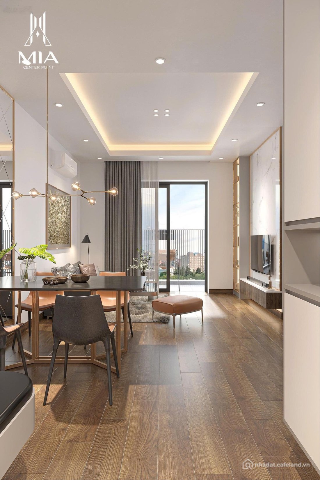 Bán căn hộ chung cư: Chính chủ bán căn 2PN - 2WC (63,3m2) tòa Mia Center Point g