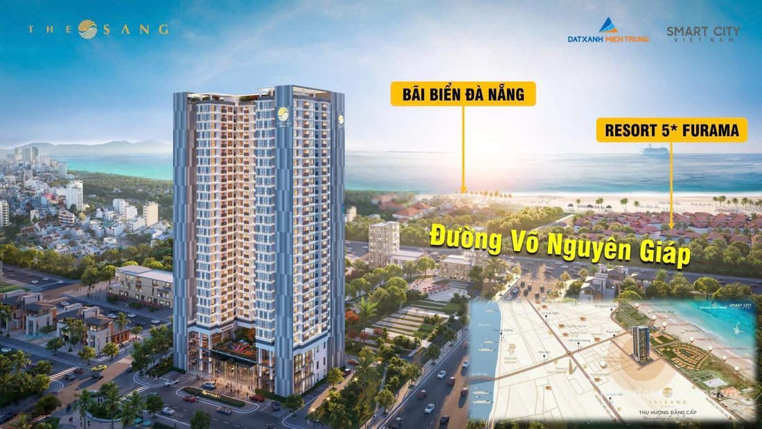 Bán căn hộ chung cư: Căn hộ chung cư trực diện biển Mỹ Khê, Đà Nẵng căn 2PN 2WC 