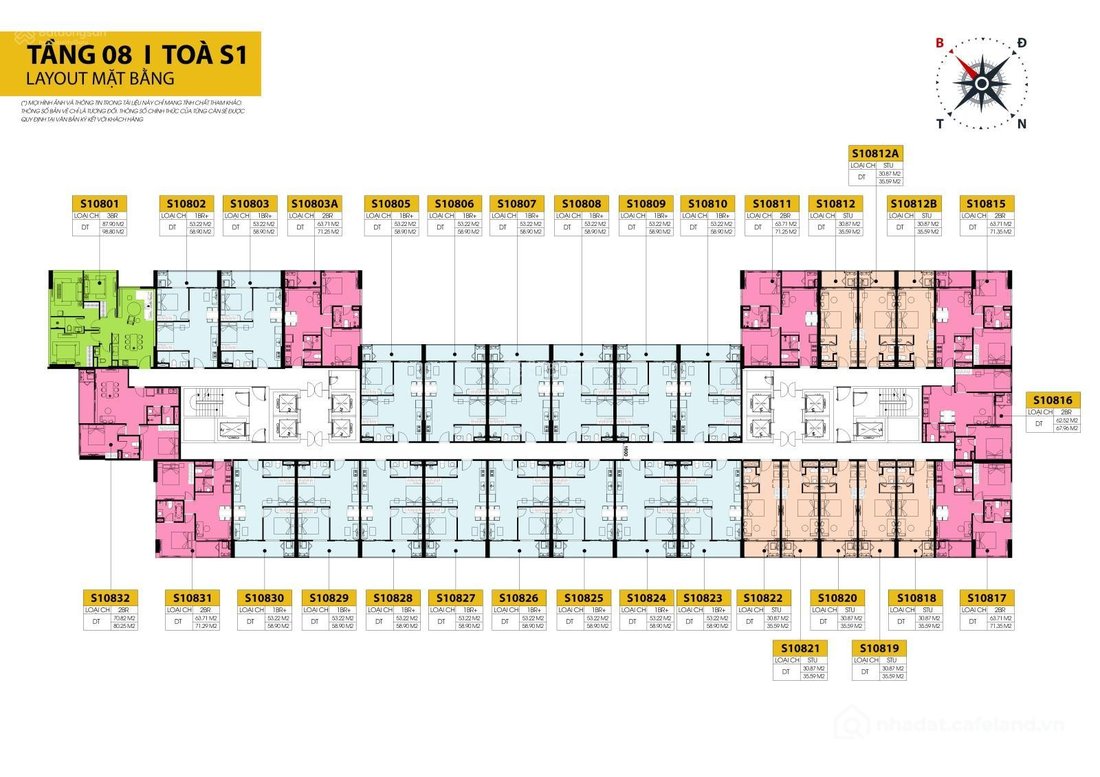 Bán căn hộ chung cư: Cần bán gấp căn studio tầng cao sát góc mã 12b tòa s1 giá t