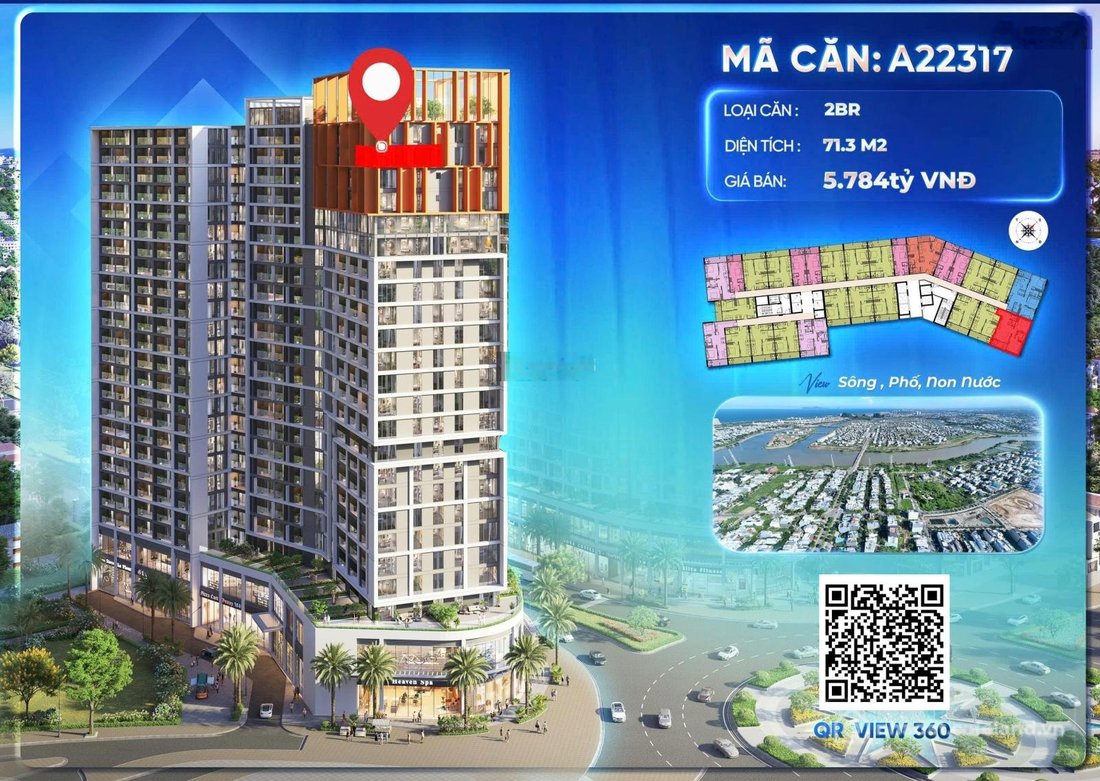 Bán căn hộ chung cư: Căn hộ 2PN view biển tại Cora Tower - tiềm năng cho thuê và