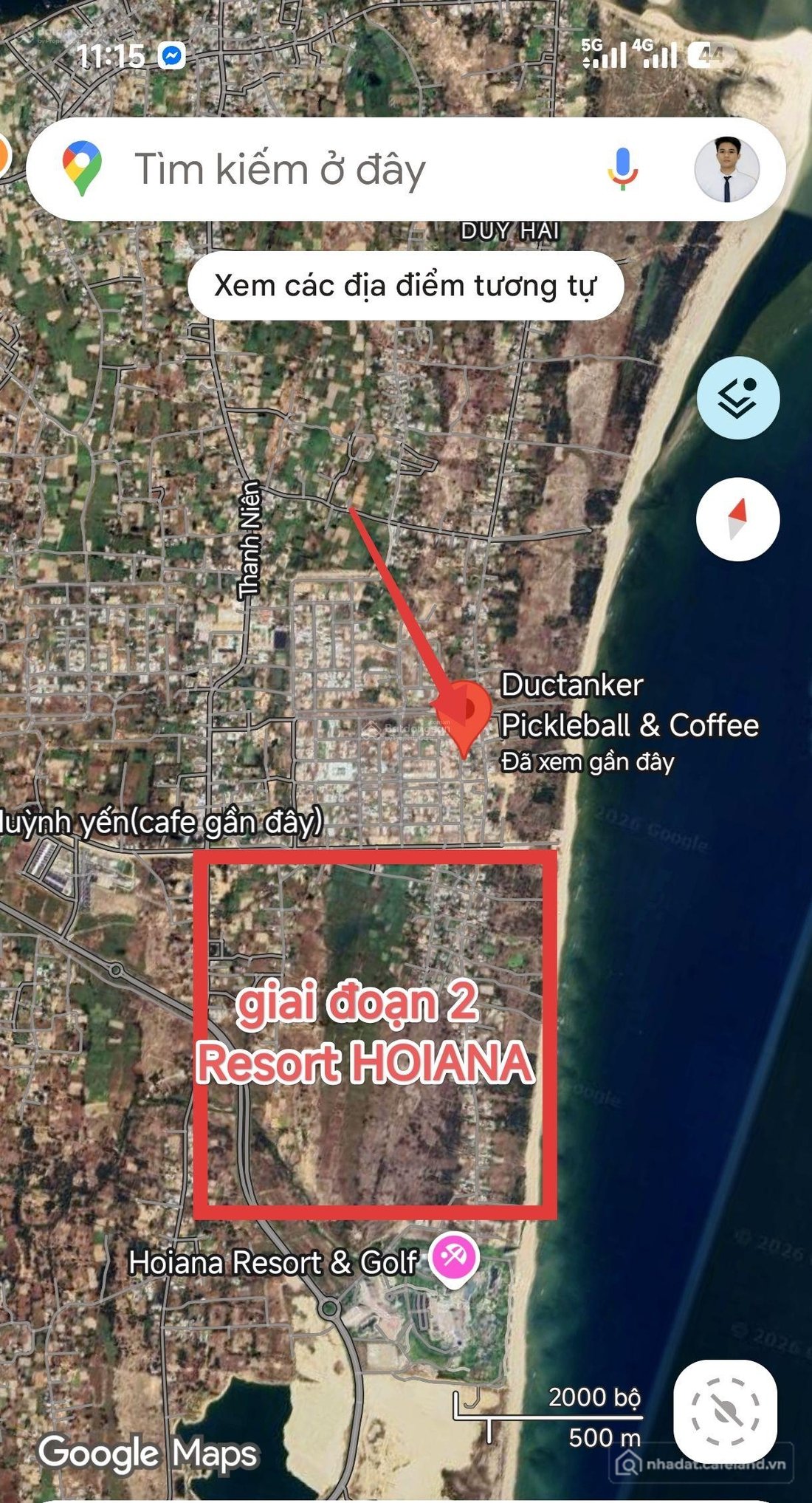 Bán đất thổ cư: Đất biển Đà Nẵng đường 7m5 ngay Casinos Hoiana