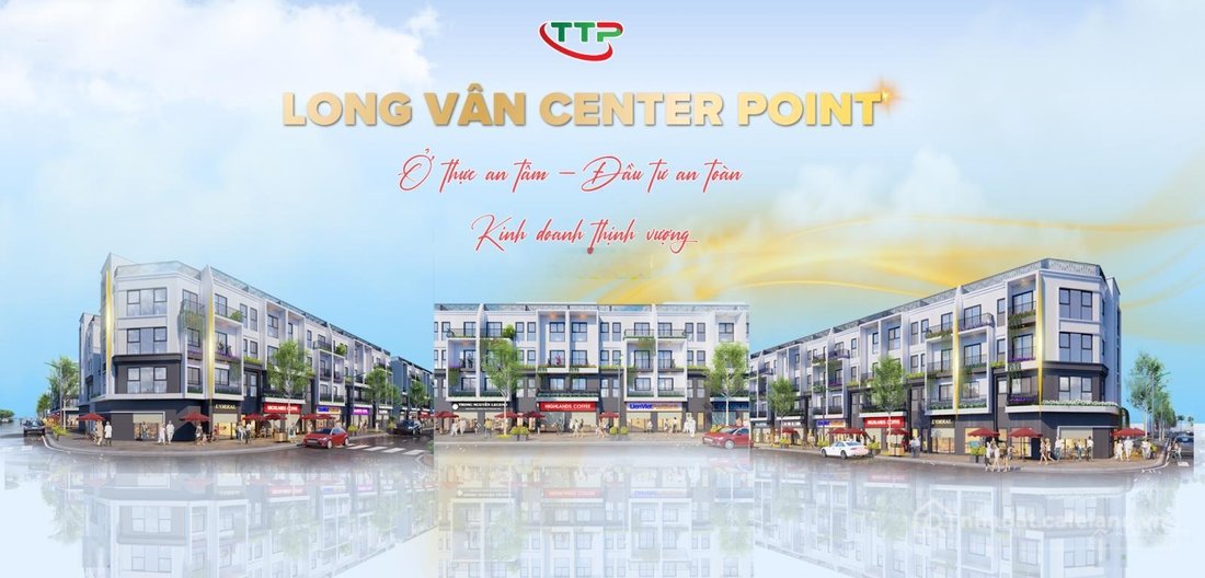Bán nhà phố dự án: Shophouse Long Vân Center Point 75m² trung tâm KĐT Long Vân