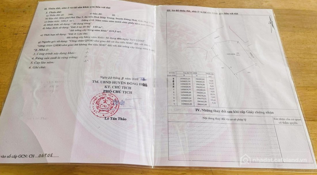 Bán đất thổ cư: Bán Lô Đất Biển 3 mặt tiền KP Phú Thọ 3, Hoà Hiệp Trung, Đông Ho