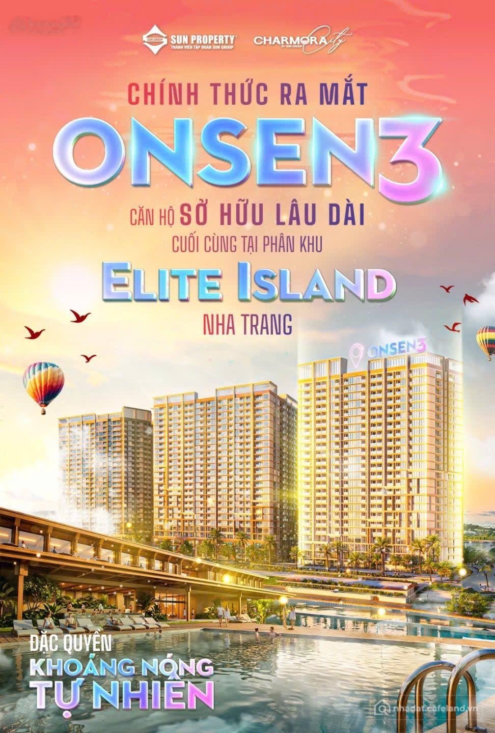 Bán căn hộ chung cư: Chính thức nhận booking tòa Onsen 3 Charmora City Nha Trang