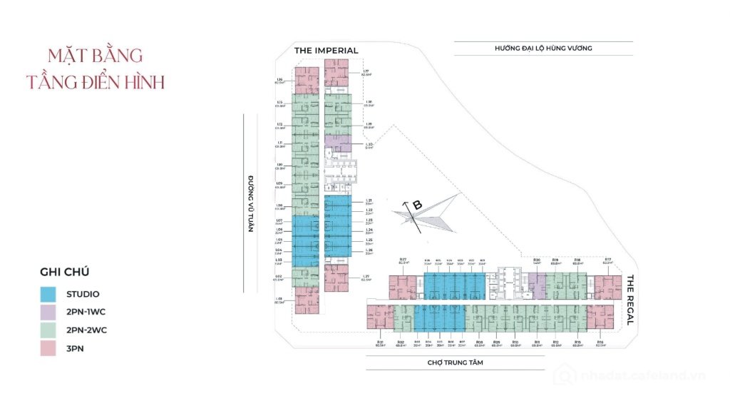 Bán căn hộ chung cư: Bán CC VIC Grand Square, 2,5 tỷ, 68,8m2, 2PN, 2WC, hướng Na
