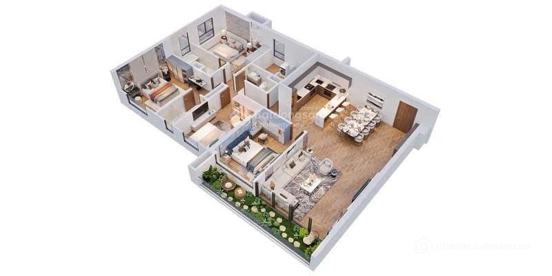 Bán căn hộ chung cư: Bán CC 3PN, 2WC, 93m2 tại The King Tower, Tiên Cát, Việt Tr