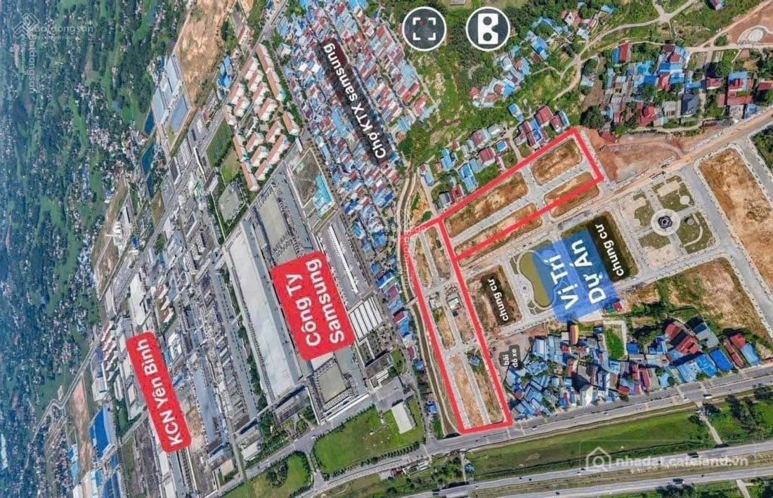 Bán đất thổ cư: Bán BĐS khu đô thị Yên Bình Xanh, cạnh nhà máy Samsung, chân chu