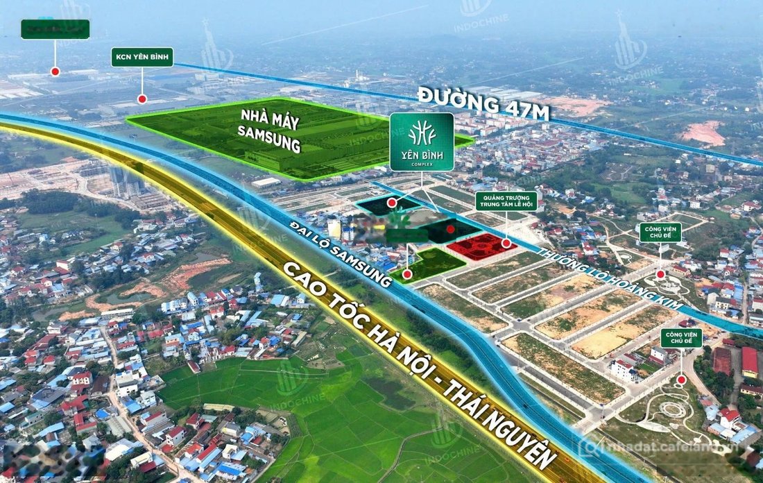 Bán đất thổ cư: Đất nền khu đô thị Yên Bình - Thái Nguyên sổ đỏ từng lô, bên cạn