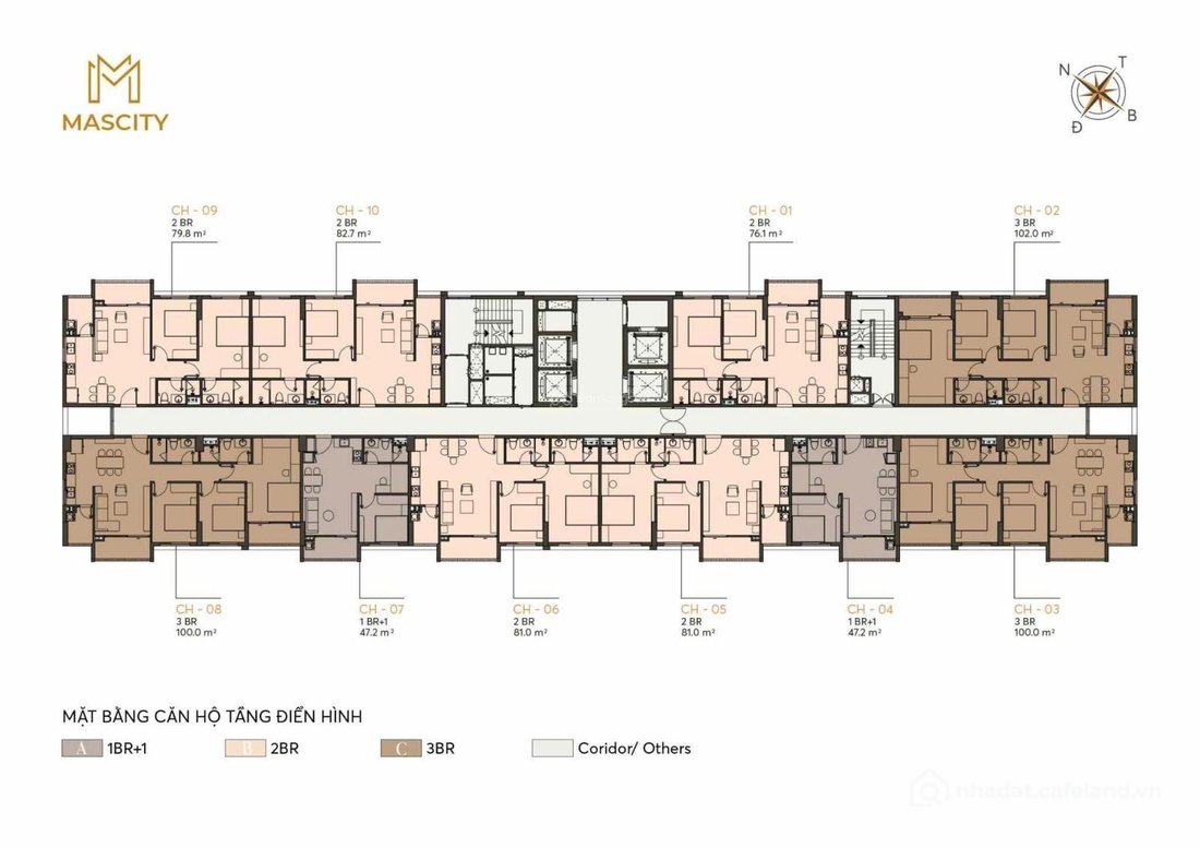 Bán căn hộ chung cư: Bán căn chung cư 2ngủ 2 vs giá tốt tòa Mascity Bắc Giang xã