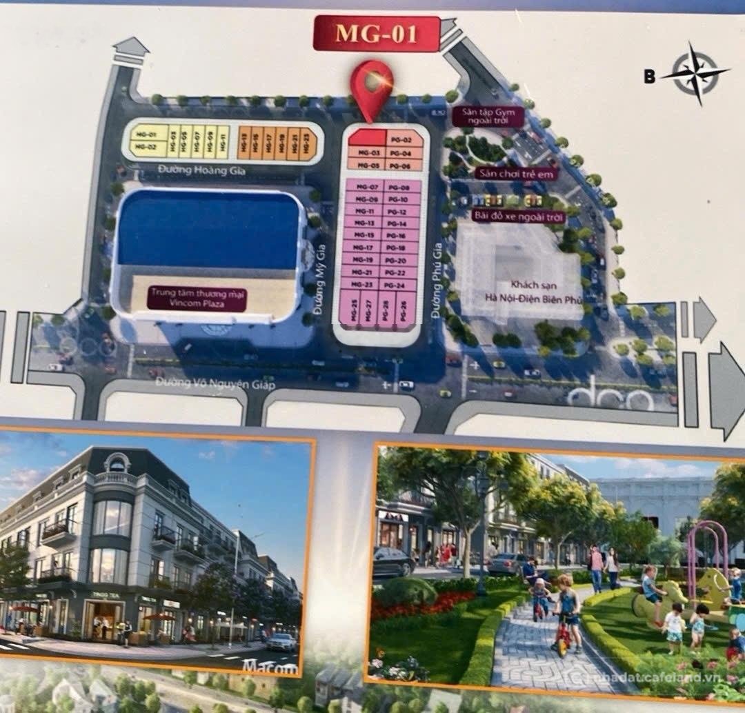 Bán nhà phố dự án: Cắt lỗ sâu 4,9 tỷ căn góc Vincom Shophouse Điện Biên mặt tiền