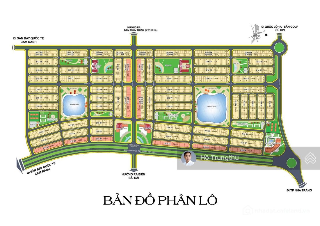 Bán đất thổ cư: Bán nhanh lô góc view hồ lớn Golden Bay 602 giá 27 triệu/m2 LH 0