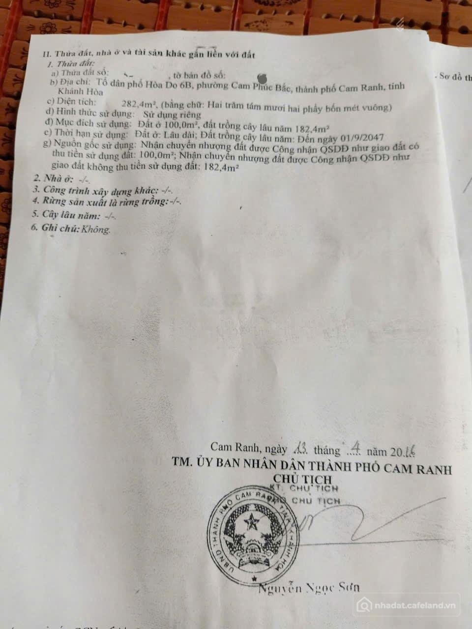 Bán nhà riêng: Bán nhà cấp 4 Hòa Do 6B, Cam Phúc Bắc, Bắc Cam Ranh, Khánh Hòa