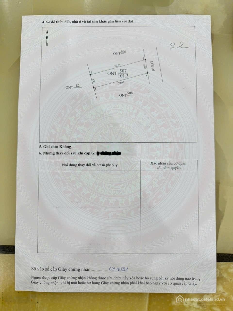 Bán đất thổ cư: Gia đình cần bán gấp 101,3m2 đất thổ cư Thanh Thuỷ gần Khu Công 