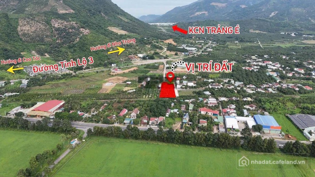 Bán đất thổ cư: Đất đẹp ven nha trang vị trí trung tâm khu công nghiệp suổi dầu 