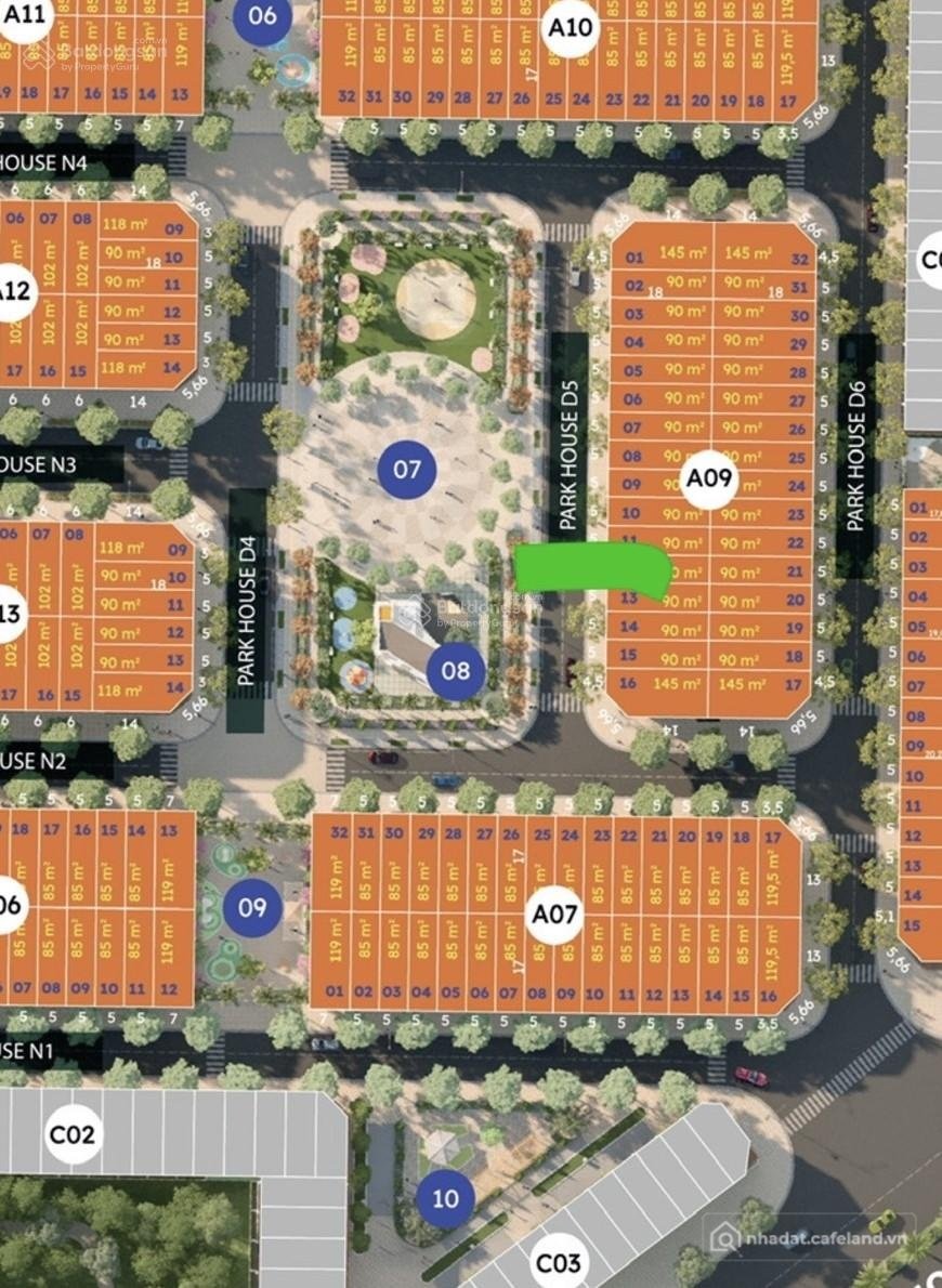 Bán đất thổ cư: Chính chủ cần bán 1 lô mặt tiền công viên và trường học