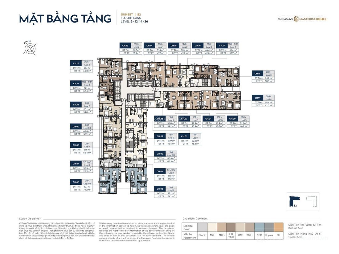 Bán căn hộ chung cư: Bán căn hộ 1 phòng ngủ chung cư Masteri Grand Avenue - Vinh