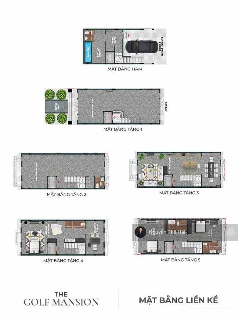 Bán biệt thự: Căn góc Liền kề Shophouse 118m2 mặt đường 30m, Phân khu The Golf M