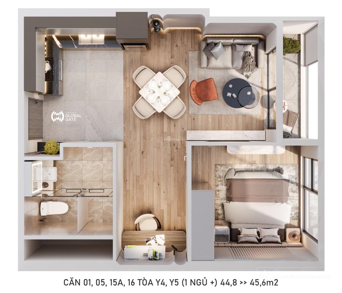 Bán căn hộ chung cư: Chính chủ bán CC 1PN + 1 tại toà A (Imperia Signature) - Vi