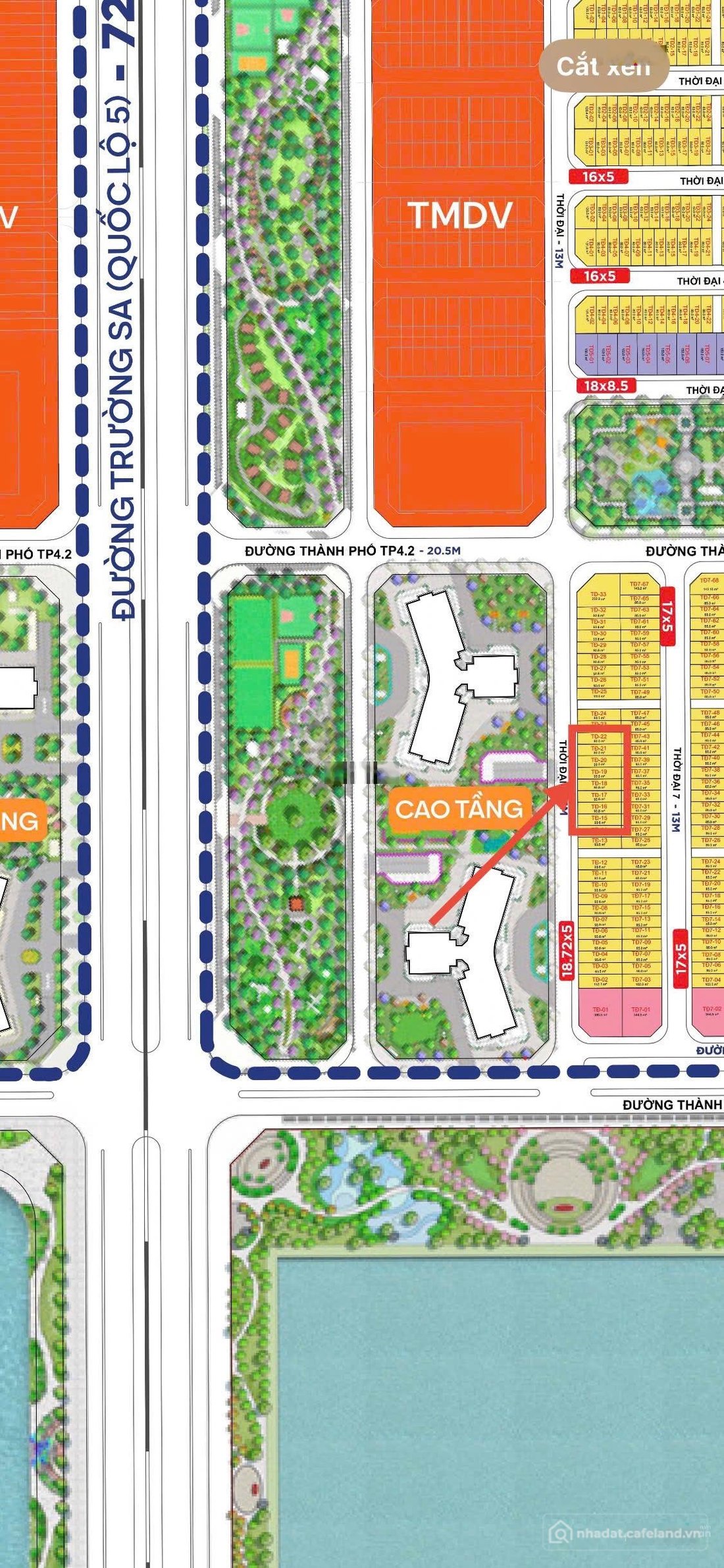 Bán biệt thự: Chính chủ sang Úc cần bán biệt thự LK đối diện chung cư Vinhomes C
