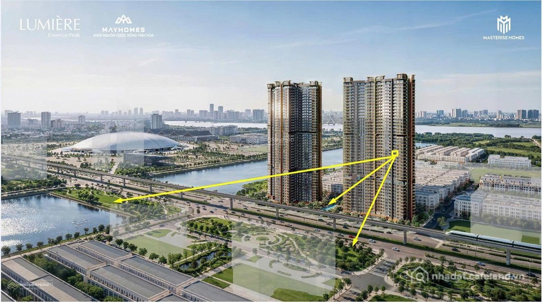 Bán căn hộ chung cư: Tầng 20 căn 2pn2vs, lumiere kế hồ 32 hec, vin cổ loa view c
