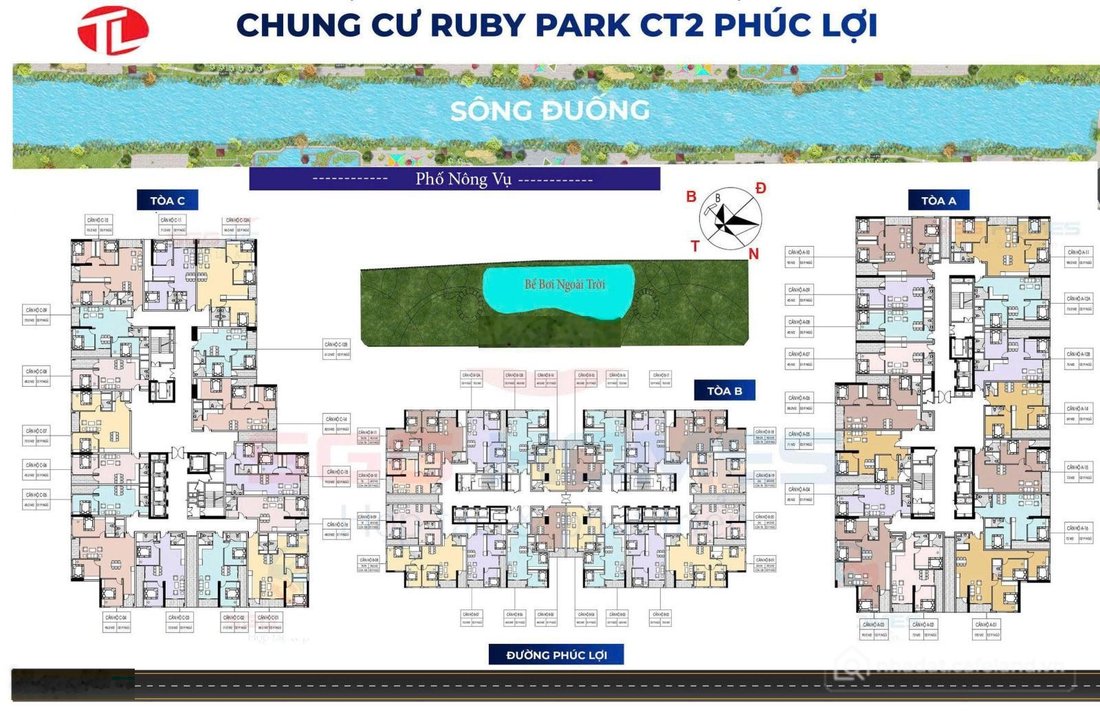 Bán căn hộ chung cư: Bán căn hộ 46m2 tại Ruby Park - Chỉ 2,89 tỷ tương đương 62t