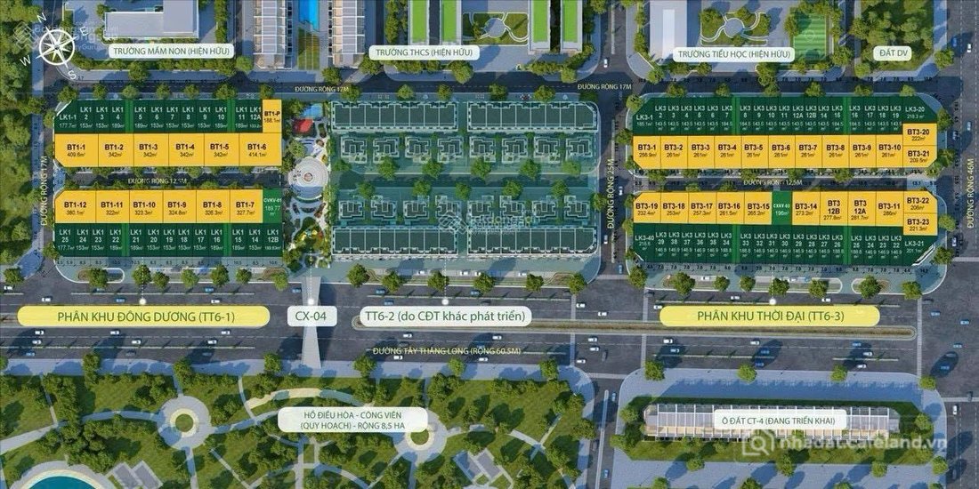 Bán biệt thự: Bán Liền Kề , Biệt Thự Avenue Garden Tây Tựu Giá Tốt Nhất Thị Trườ