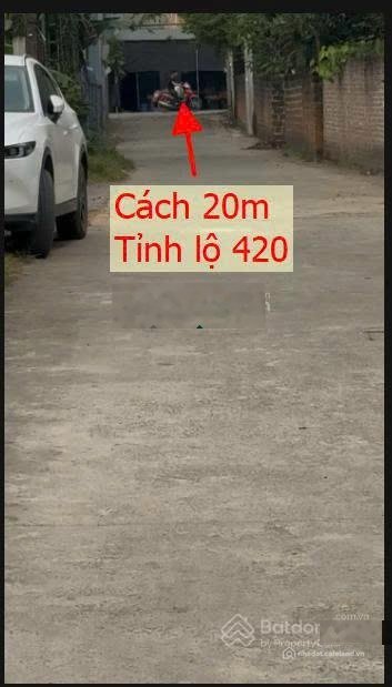 Bán đất thổ cư: Bán đất sát mặt đường TL 420, ngay trường MN Bình Yên, 65m2, oto