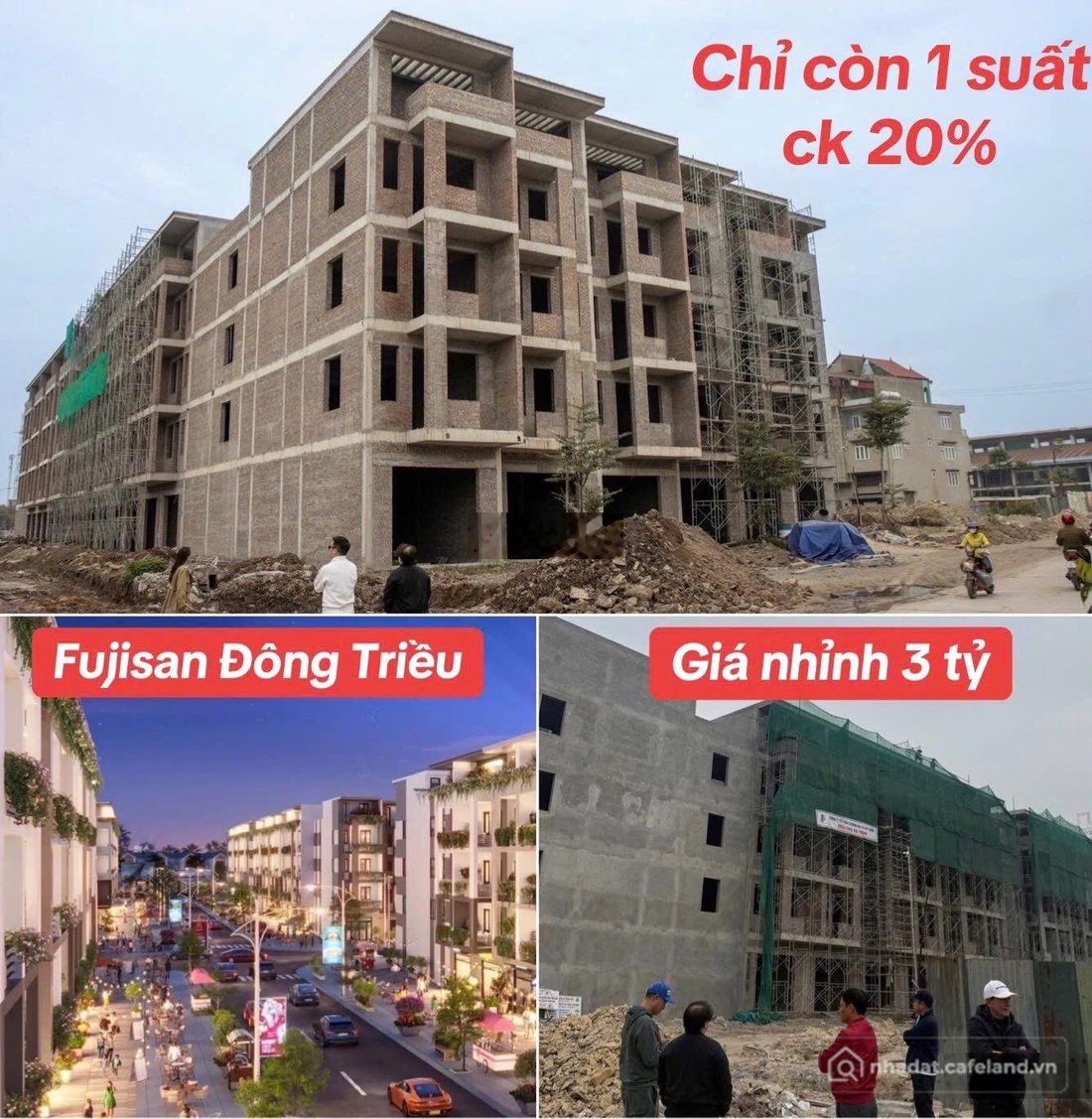 Bán nhà phố dự án: Bán Shophouse 5 tầng FujiSan Đông Triều, giá ưu đãi chỉ với 8