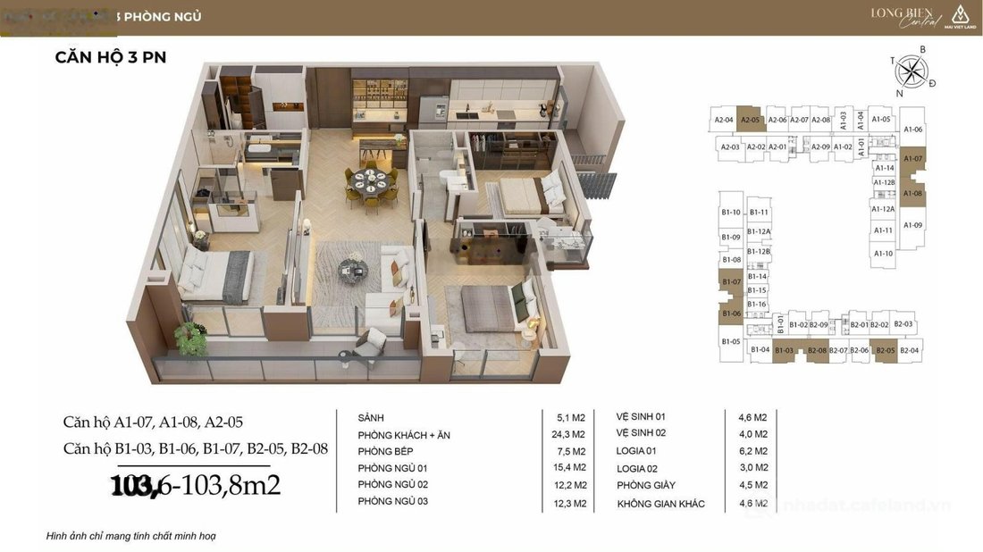 Bán căn hộ chung cư: Cần tiền bán cắt lỗ căn 3PN Long Biên Central Đông Nam chỉ 