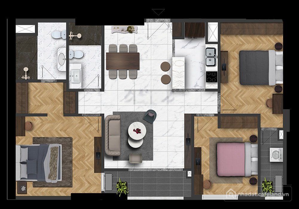 Bán căn hộ chung cư: [chính chủ] gửi bán căn 2pn hateco laroma 80m2 - giá tốt nh