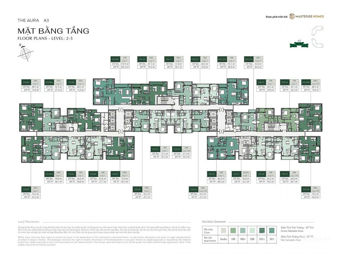 Bán căn hộ chung cư: Giá thị trường Lumiere Evergreen đang 115 - 110 - 106tr/m²,