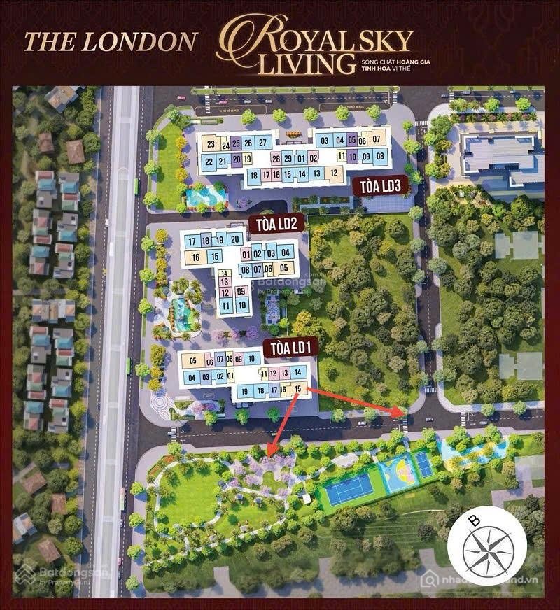 Bán căn hộ chung cư: Bán căn hộ 3PN, 2WC 81.6m2 tại LD1 Vinhomes Ocean Park Gia 