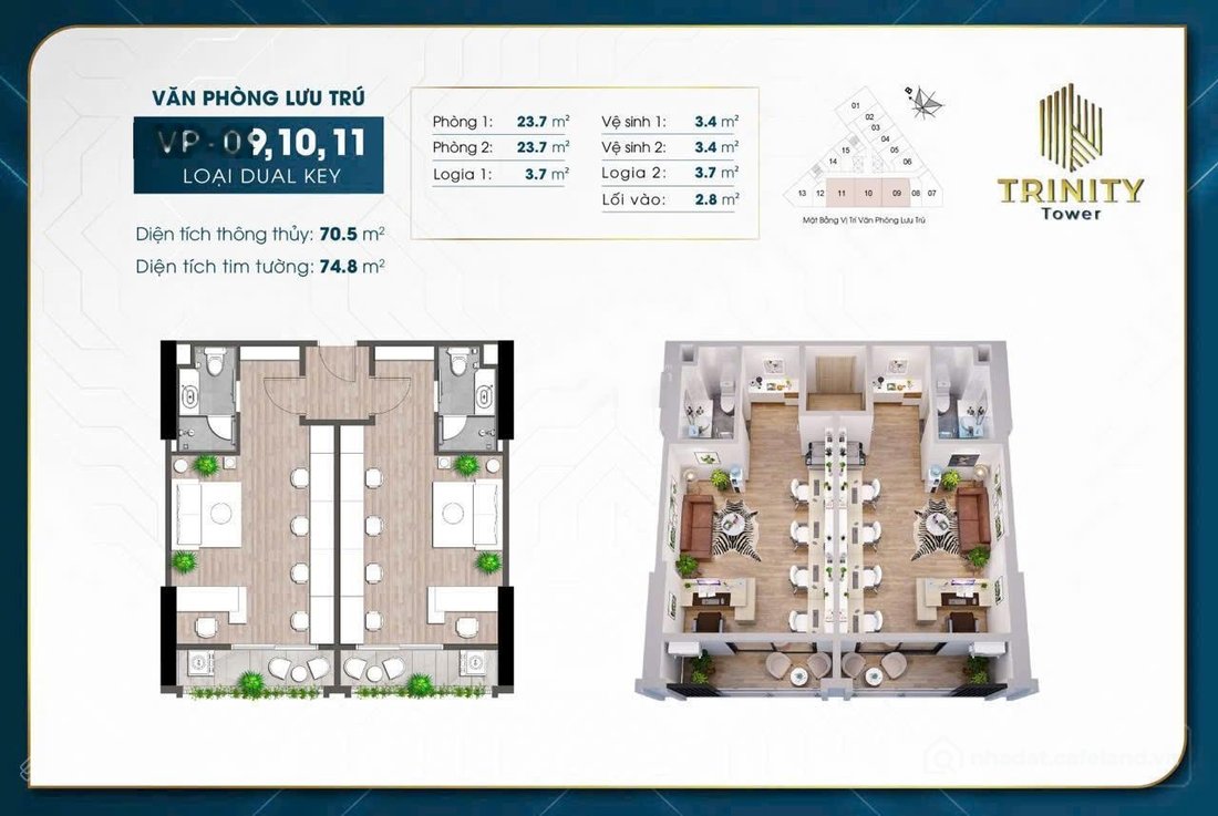 Bán căn hộ chung cư: Chung cư nội thành mà cỡ này - chỉ hơn 3 tỷ cho 70m2 tại Th