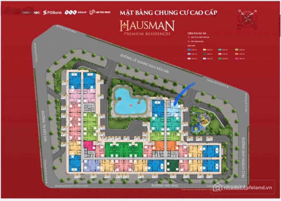 Bán căn hộ chung cư: Bán căn góc tầng trung 107,3m2 3PN dự án Hausman Premium Re