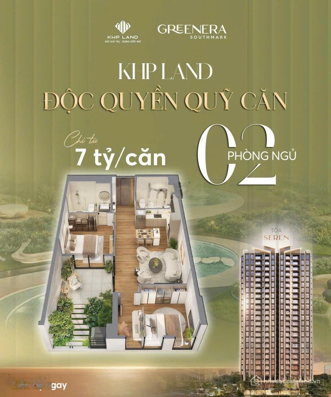 Bán căn hộ chung cư: Căn hộ Greenera Southmark, bán gấp, 7.2 tỷ, 76,3m2, 2PN, 2W
