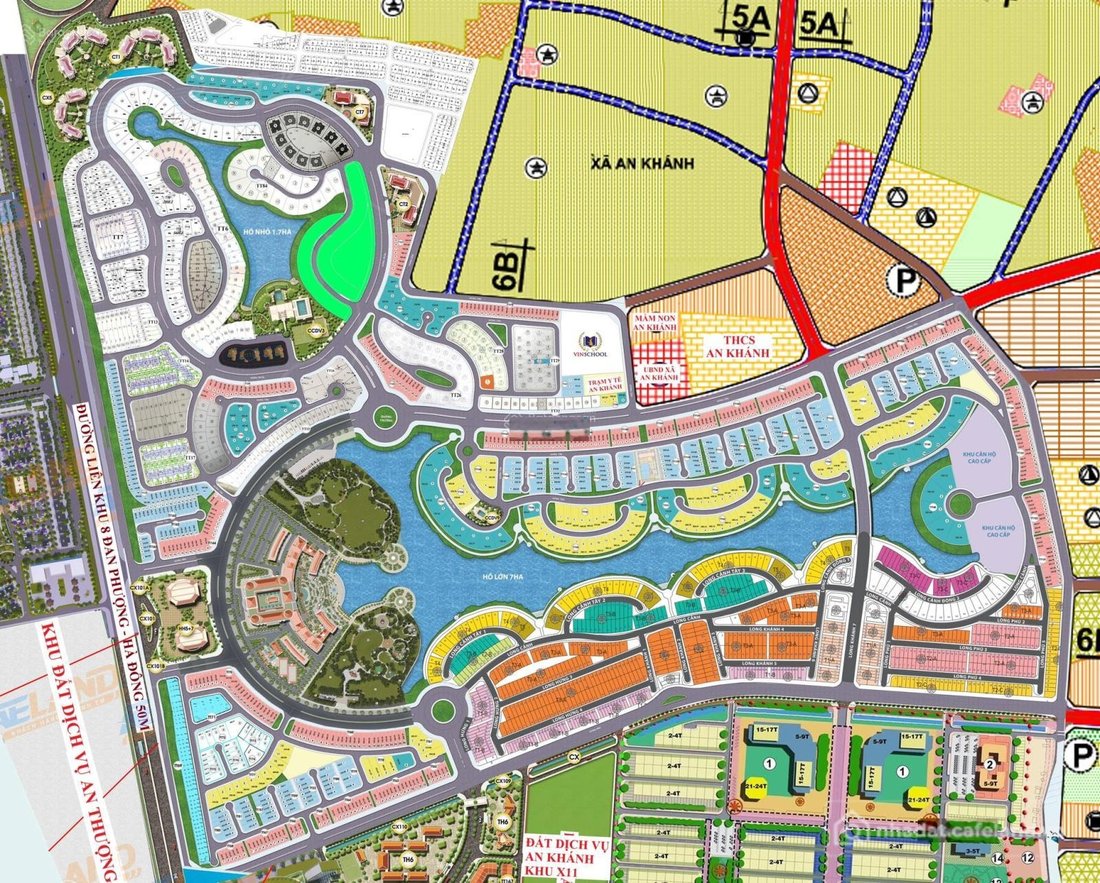 Bán biệt thự: Bán biệt thự mặt hồ Nam An Khánh Sudico Sông Đà TT 1 diện tích 619