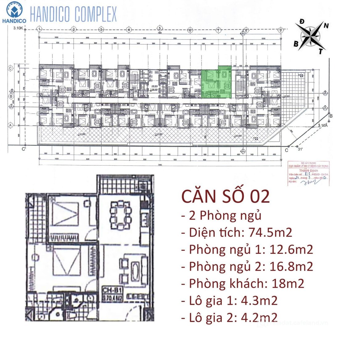 Bán căn hộ chung cư: Quỹ căn chuyển nhượng đầy đủ diện tích 2-3PN tại ch