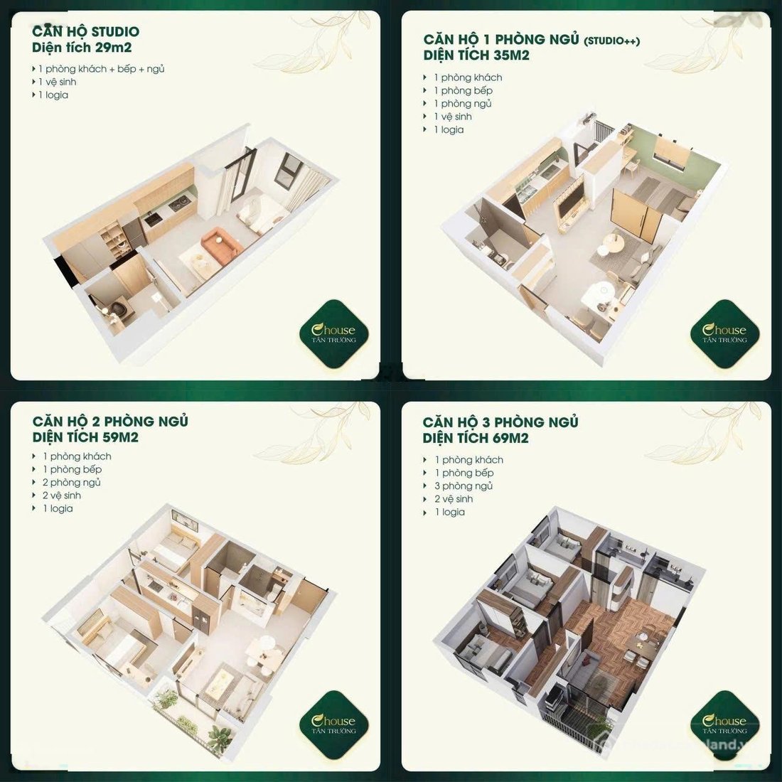 Bán căn hộ chung cư: Nhà ở xã hội Ehouse Tân Trường, 1,162 tỷ, 59m2, 2PN, 2WC, đ