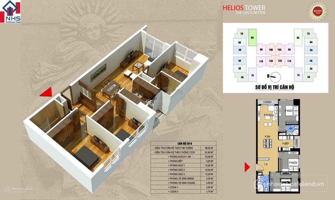 Bán căn hộ chung cư: Bán CHCC giá tốt tại Helios Tower 75 Tam Trinh. Giá 9.35 tỷ