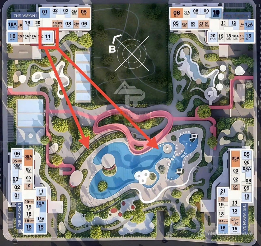 Bán căn hộ chung cư: Bán căn 2PN Masteri Era Landmark giá tốt nhất Vinhomes Ocea