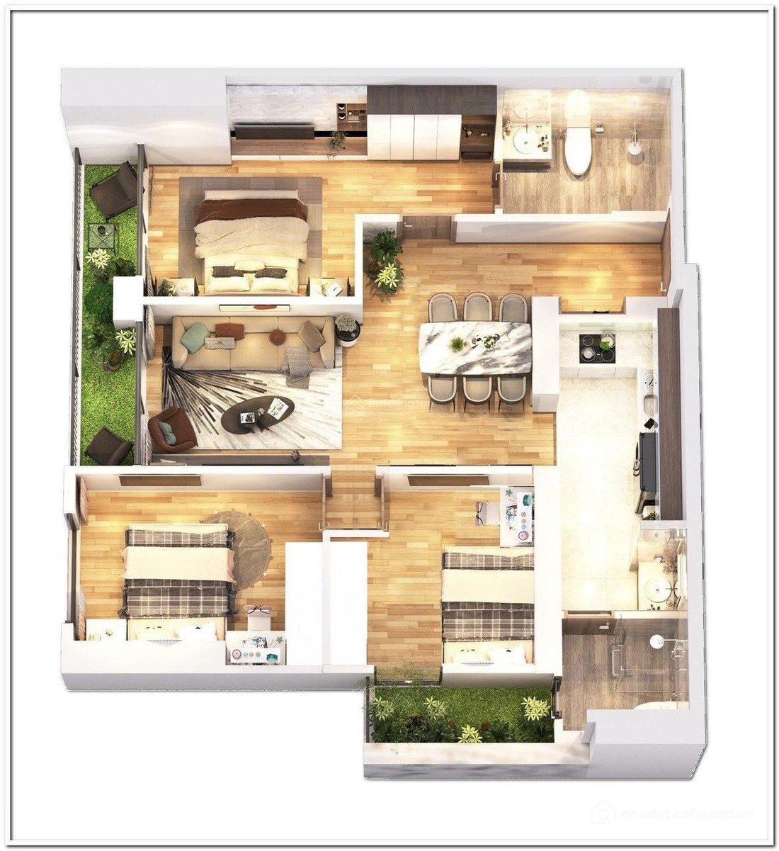 Bán căn hộ chung cư: Độc quyền căn 3PN 92,6m2 Grand sunlake tầng 1x đẹp giá 5,7 