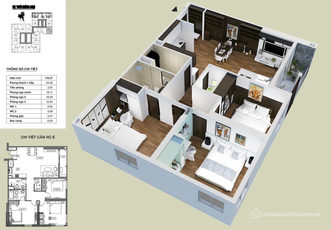 Bán căn hộ chung cư: (Chính chủ) E bán căn góc 3PN tòa HPC Landmark 105 Hải Phát